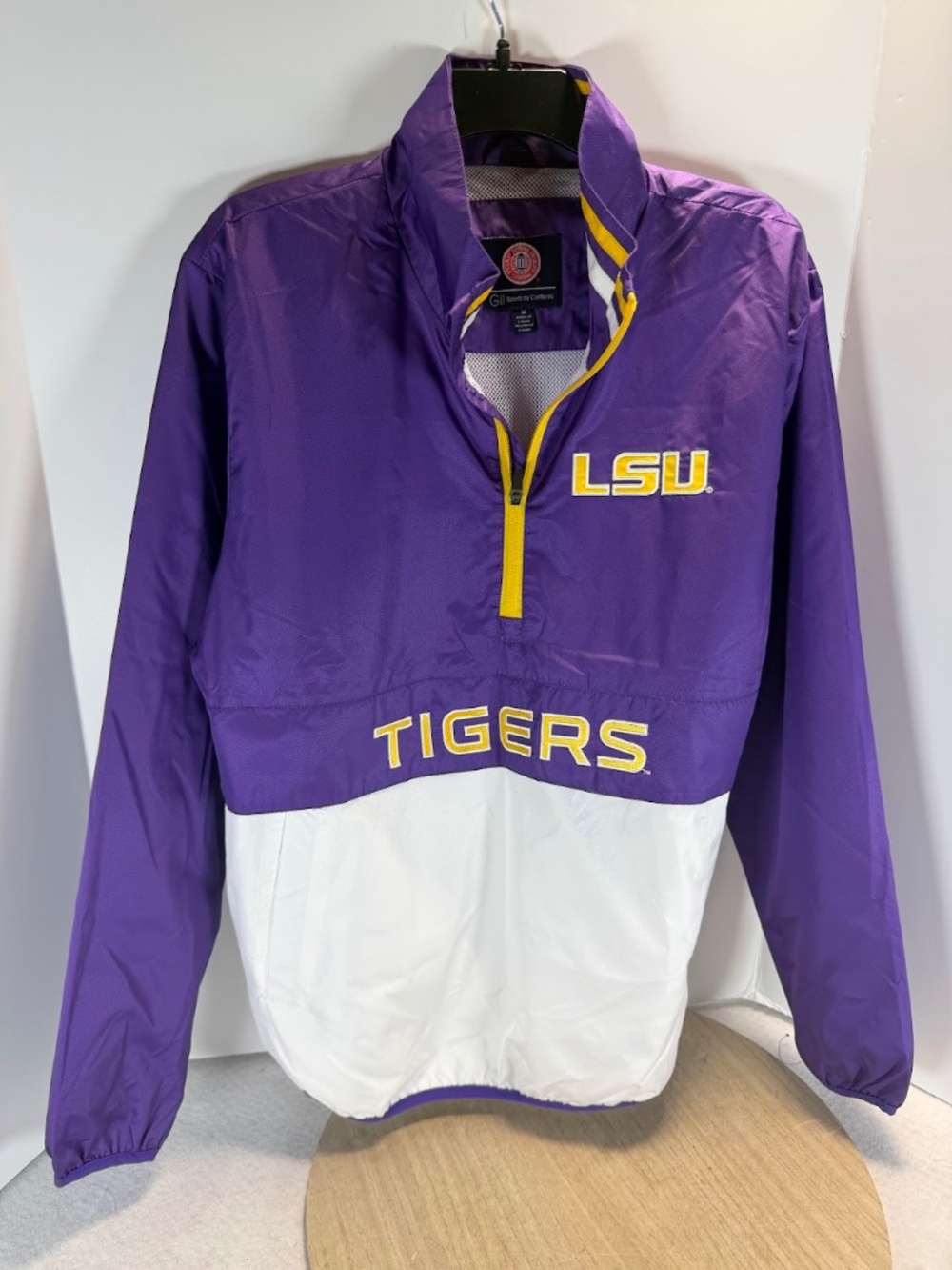 Gill Sports by Carl Banks LSU Tigers Half Zip Windbreaker Jacket Men's M